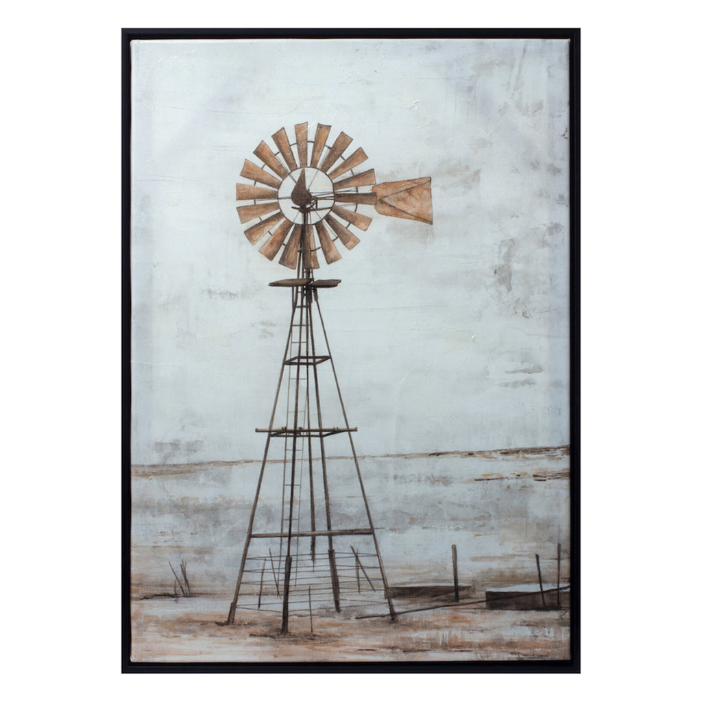 Framed Windmill From A Distance Print - Bombay Mercantile