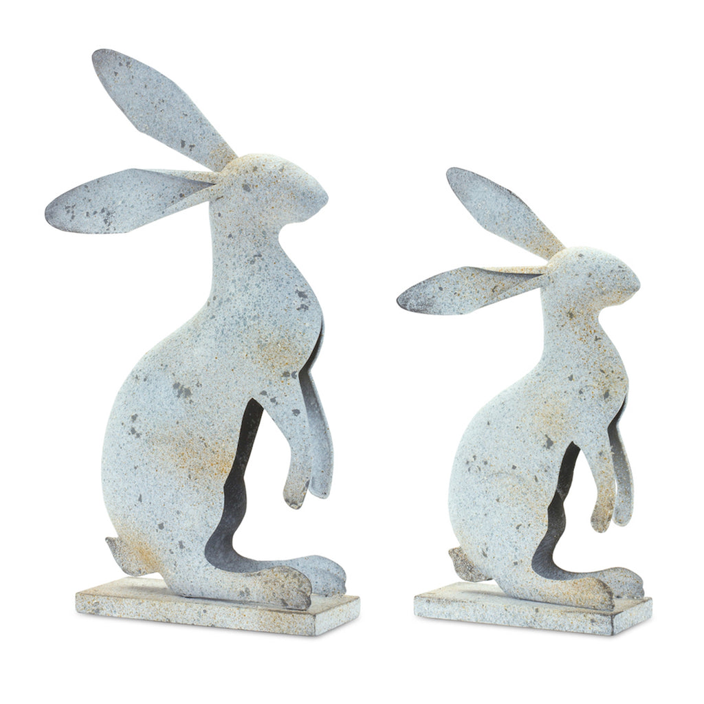 Set of 2, Iron Rabbit - Bombay Mercantile