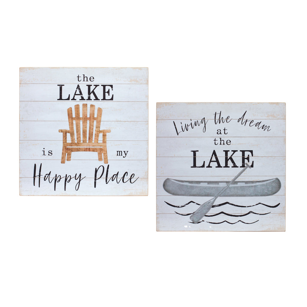 Set of 2 Lake Sign - Bombay Mercantile