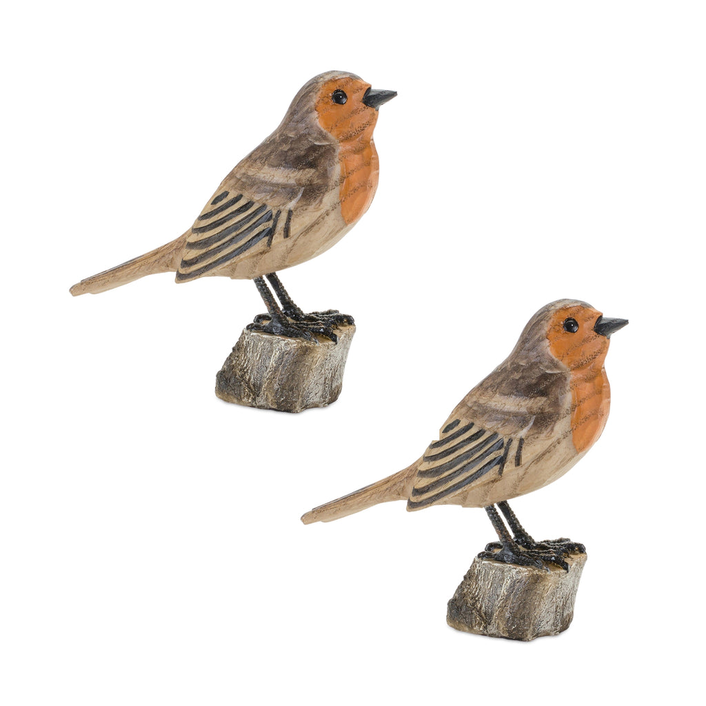 Bird on Stump, Set of 2 - Bombay Mercantile