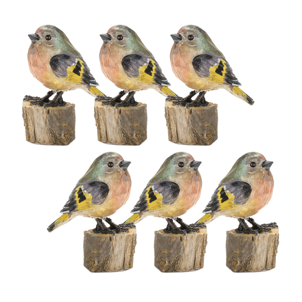 Bird on Stump, Set of 6 - Bombay Mercantile