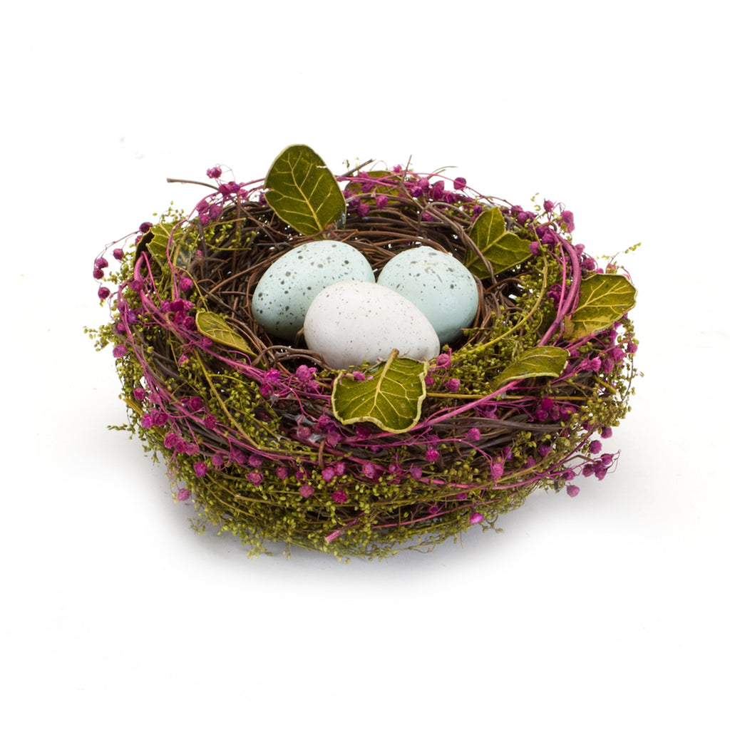 Set of 4, Nest With Eggs - Bombay Mercantile