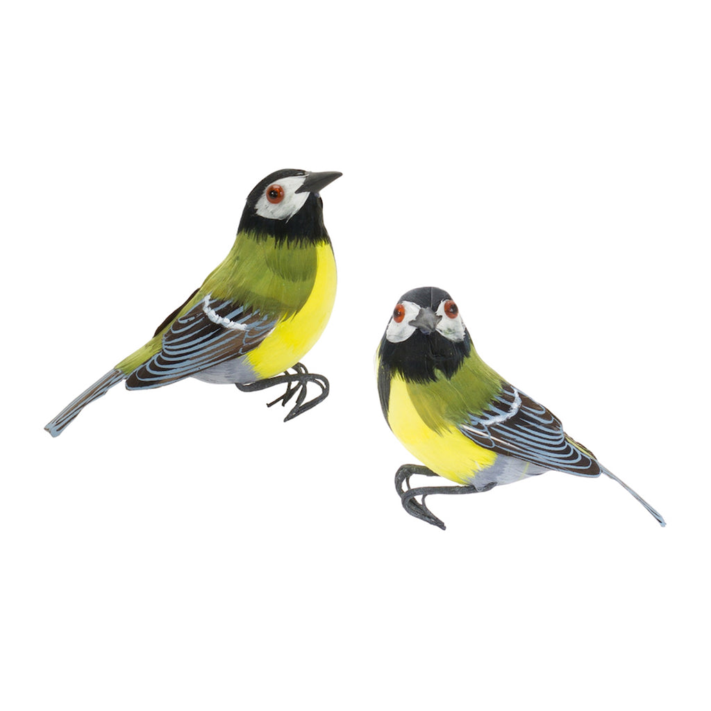 Set of 12, Yellow/ Green Bird - Bombay Mercantile