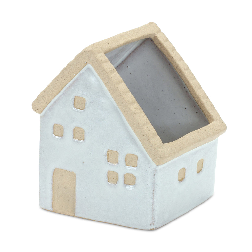 Set of 3 Open Roof House Planter - Bombay Mercantile