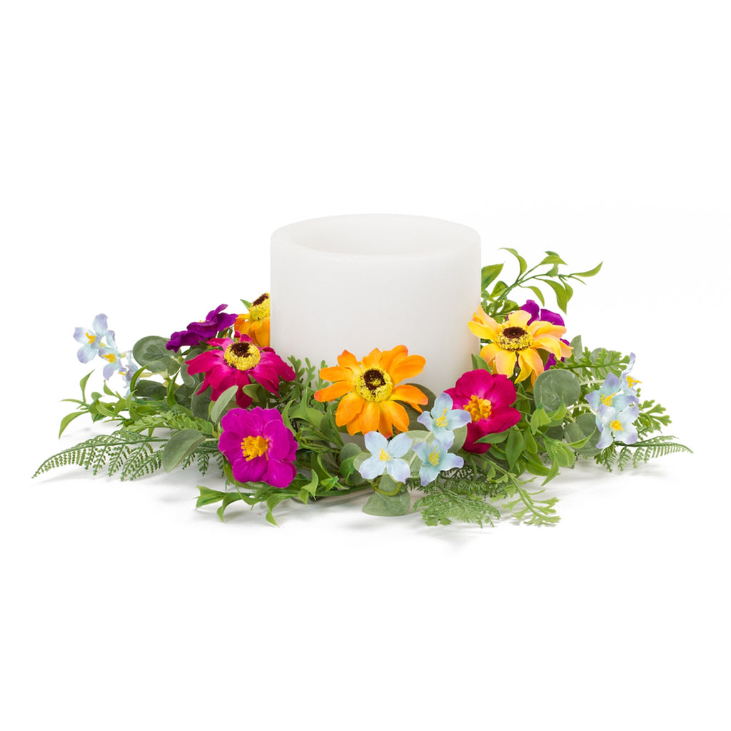 Zinnia Candle Ring, Set of 4 - Bombay Mercantile