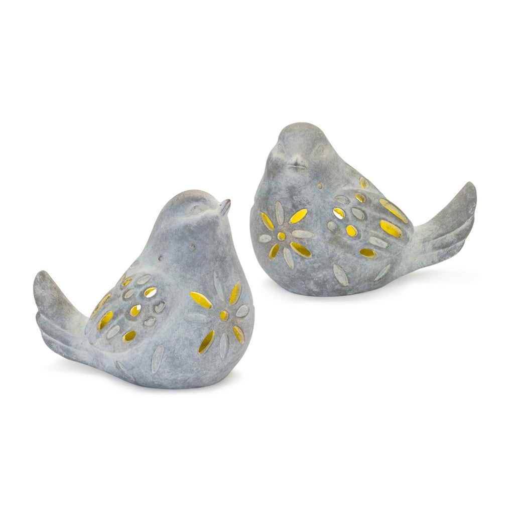 Bird W/LED Set of 2 - Bombay Mercantile