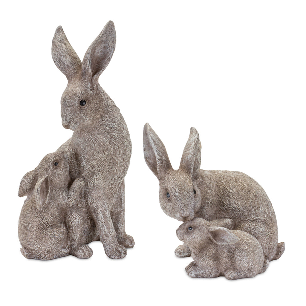 Set of 2 Rabbit With Bunny - Bombay Mercantile