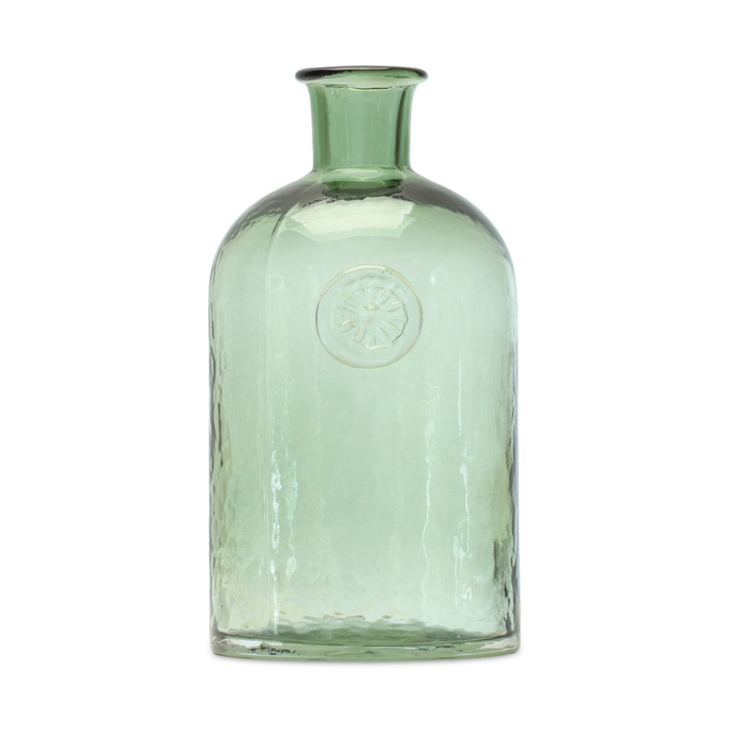 Transparent Green Tall Glass Vase - Bombay Mercantile