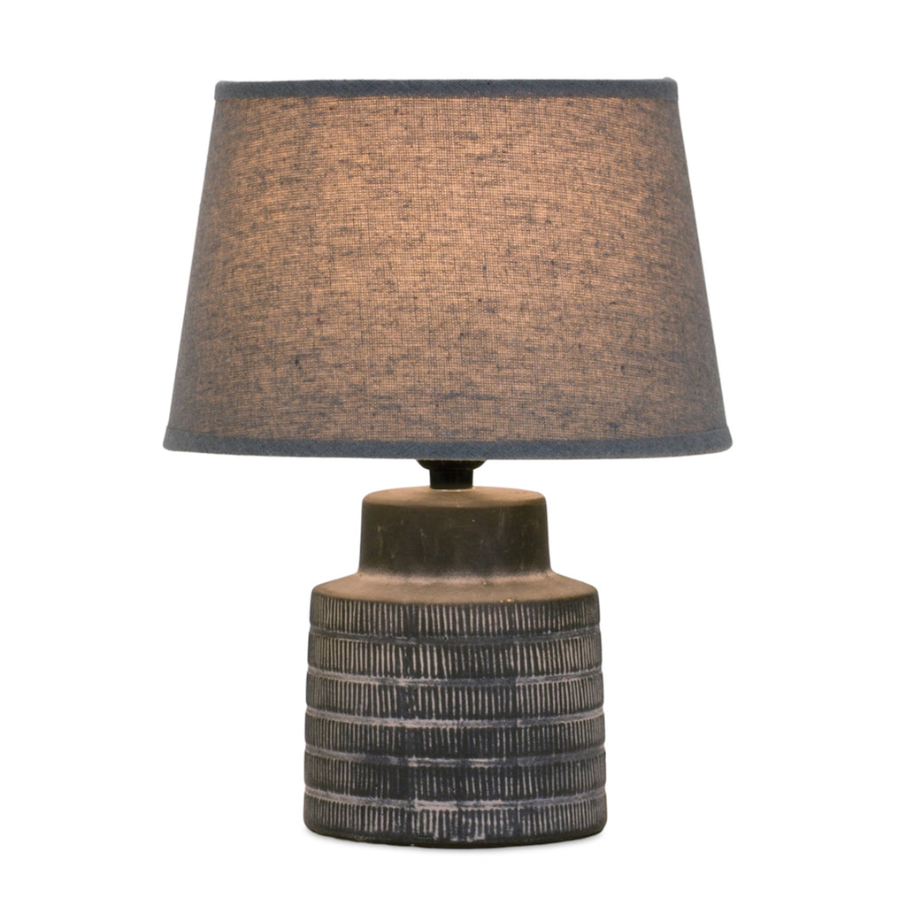 Terra cotta/ Linen Table Lamp - Bombay Mercantile