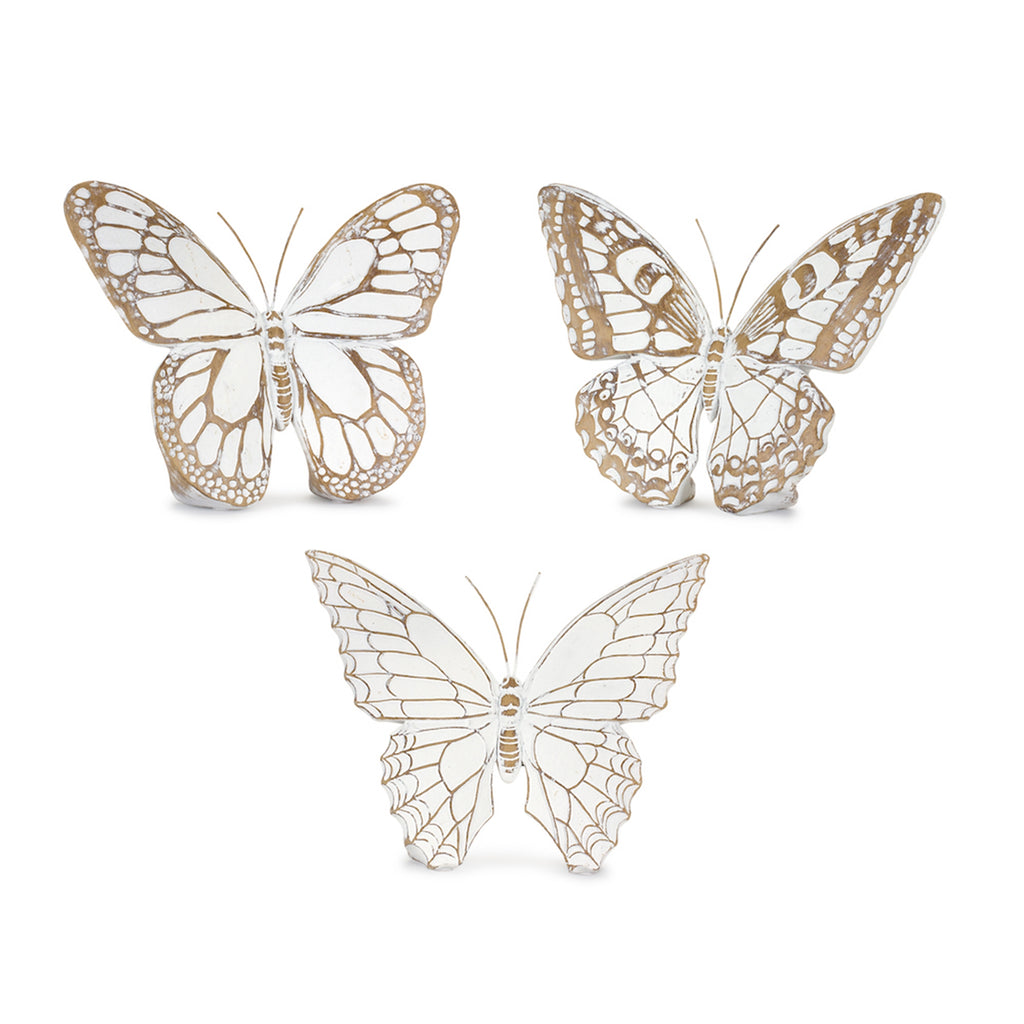 Set of 3 Resin Butterfly - Bombay Mercantile