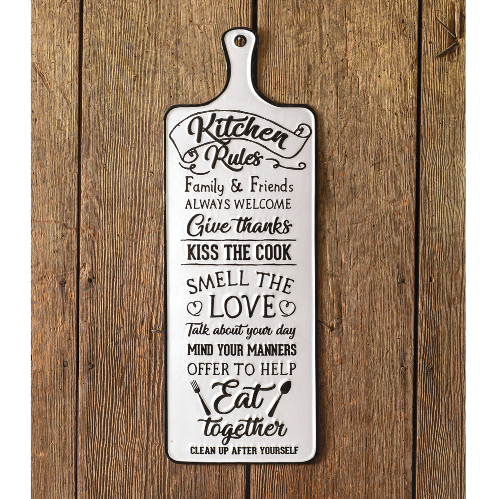 Kitchen Rules Sign - Bombay Mercantile