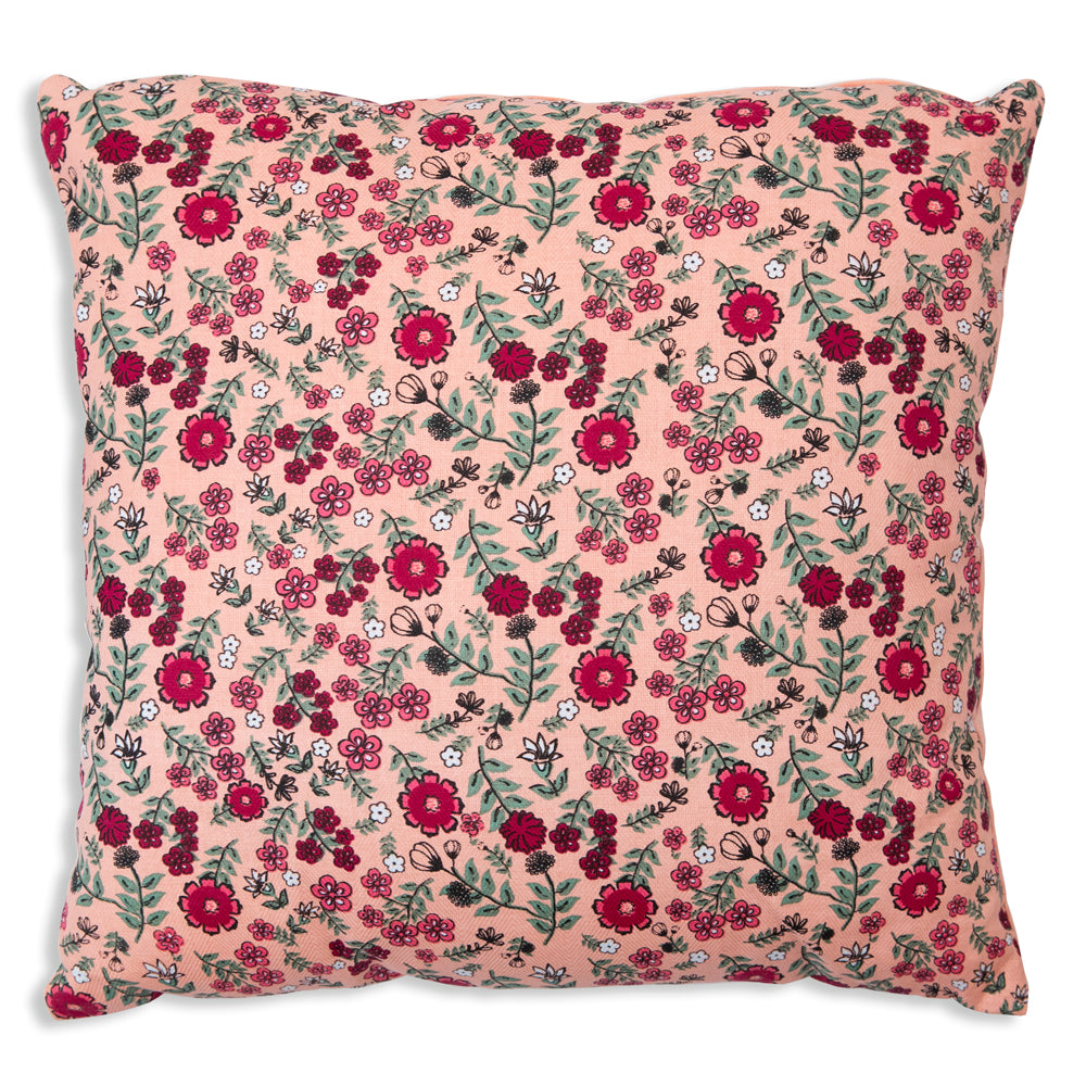 Pink Calico Throw Pillow - Bombay Mercantile