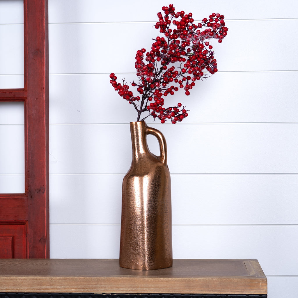 Copper Finish Bottle Vase - Bombay Mercantile