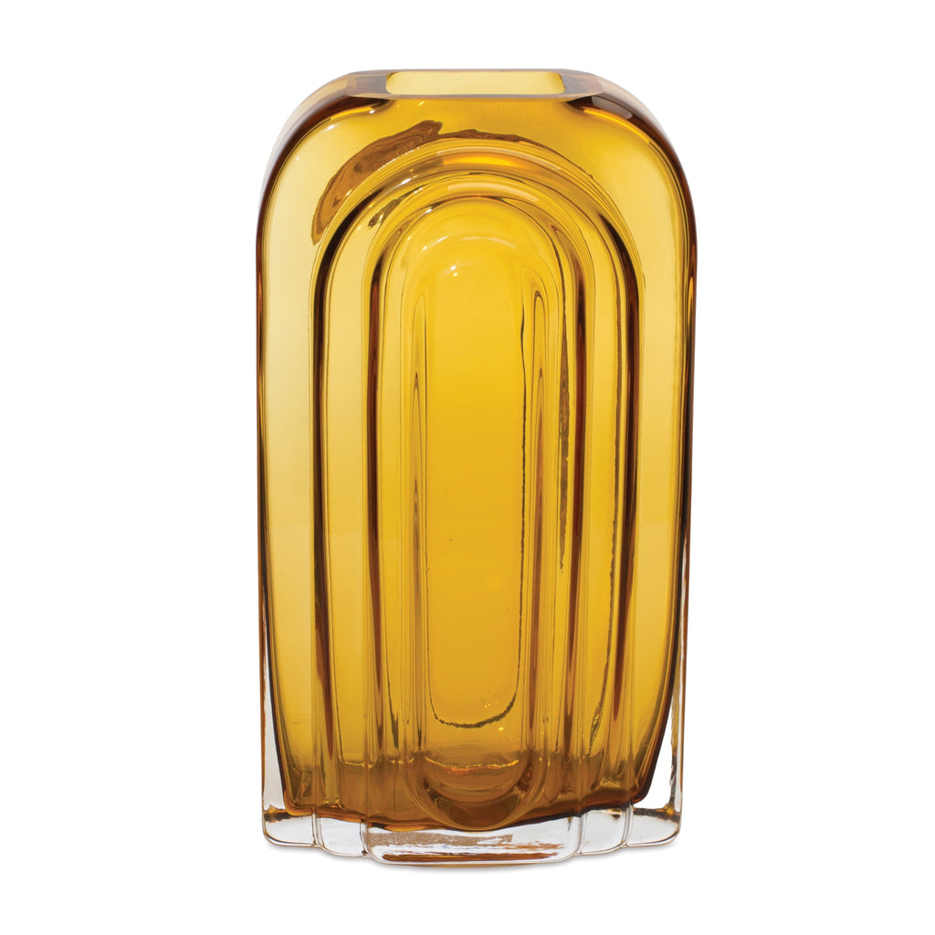 Yellow Sapphire Glass Vase - Bombay Mercantile