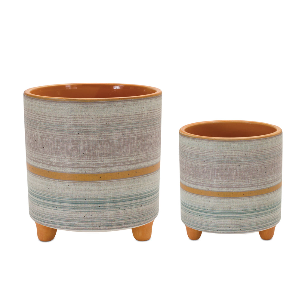 Set of 2 Dolomite Pots - Bombay Mercantile