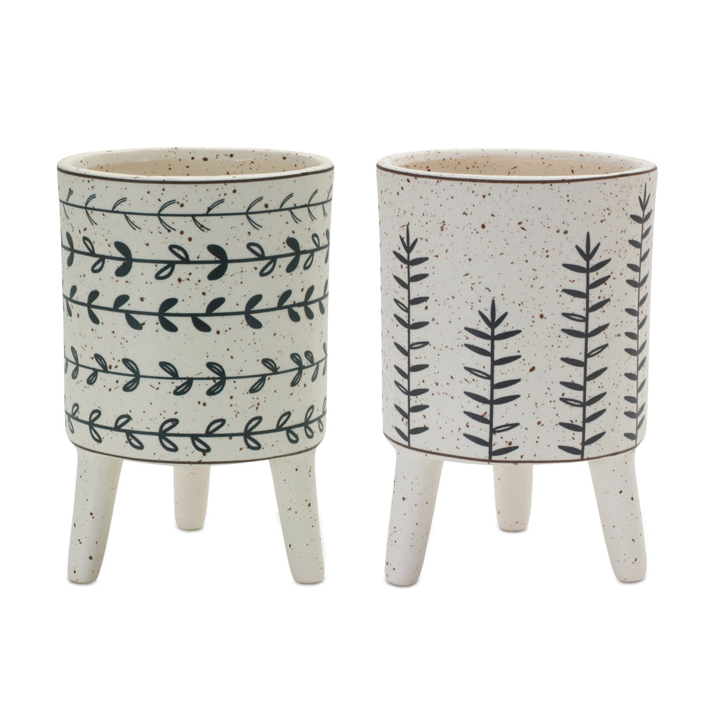 Set of 2 Dolomite Pots - Bombay Mercantile