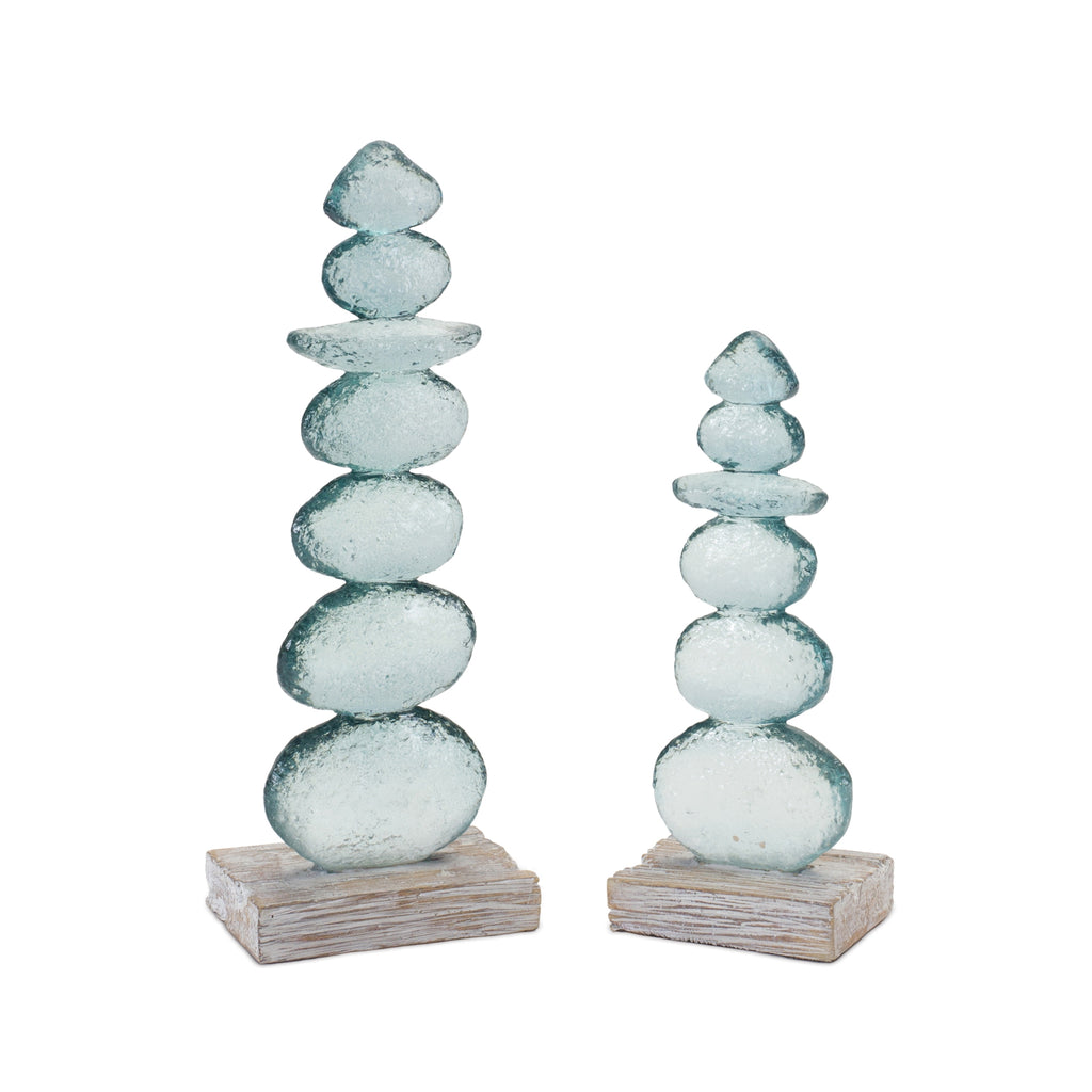 Set of 2 Rock Sculpture - Bombay Mercantile