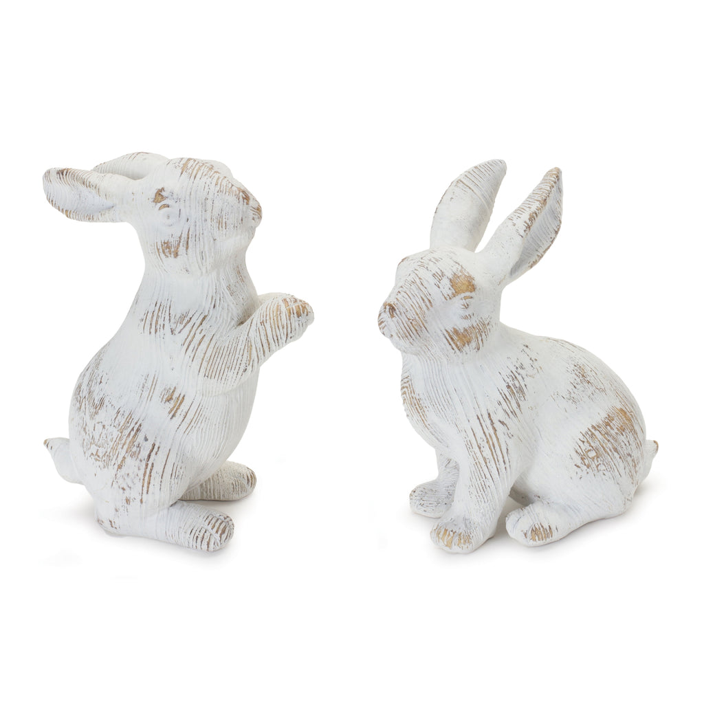 Set of 2, White Rabbit - Bombay Mercantile