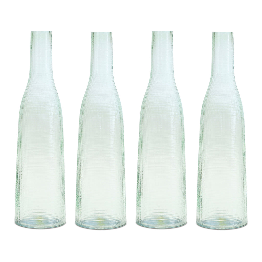 Set of 4 Coarse Textured Bottle Vase - Bombay Mercantile