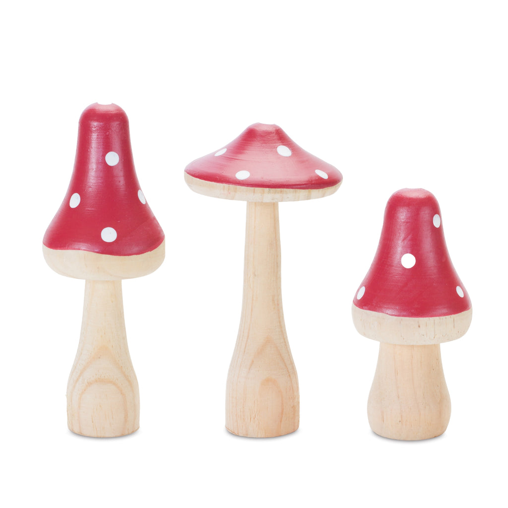 Mini Mushroom, Set of 18 - Bombay Mercantile