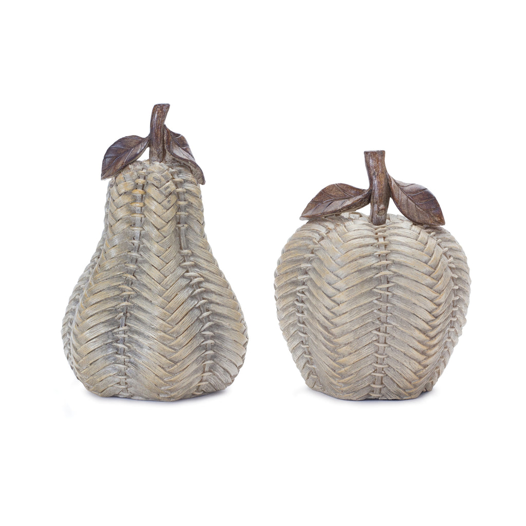 Resin Apple and Pear, Set of 2 - Bombay Mercantile