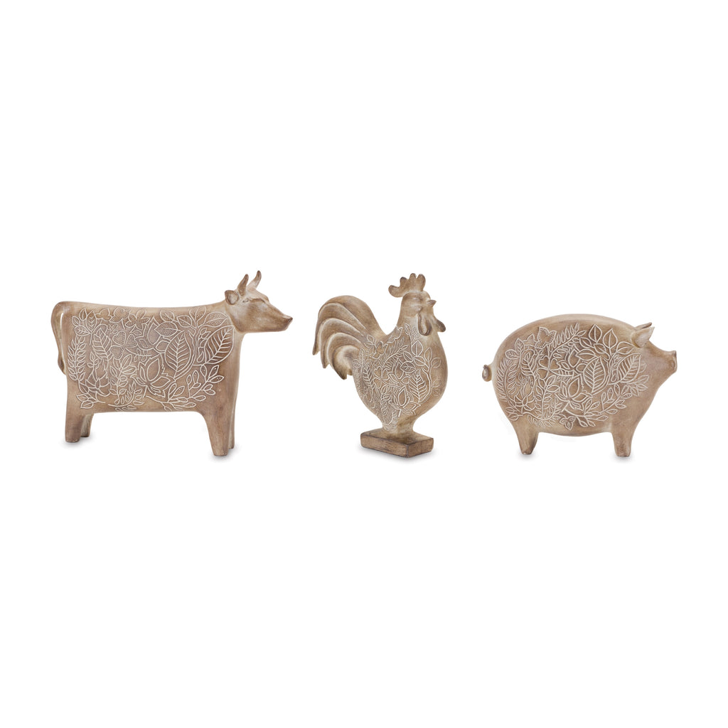 Set of 3 Farm Animal - Bombay Mercantile