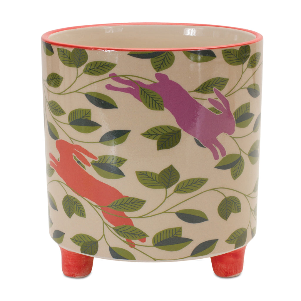 Set of 2 Floral Pots - Bombay Mercantile