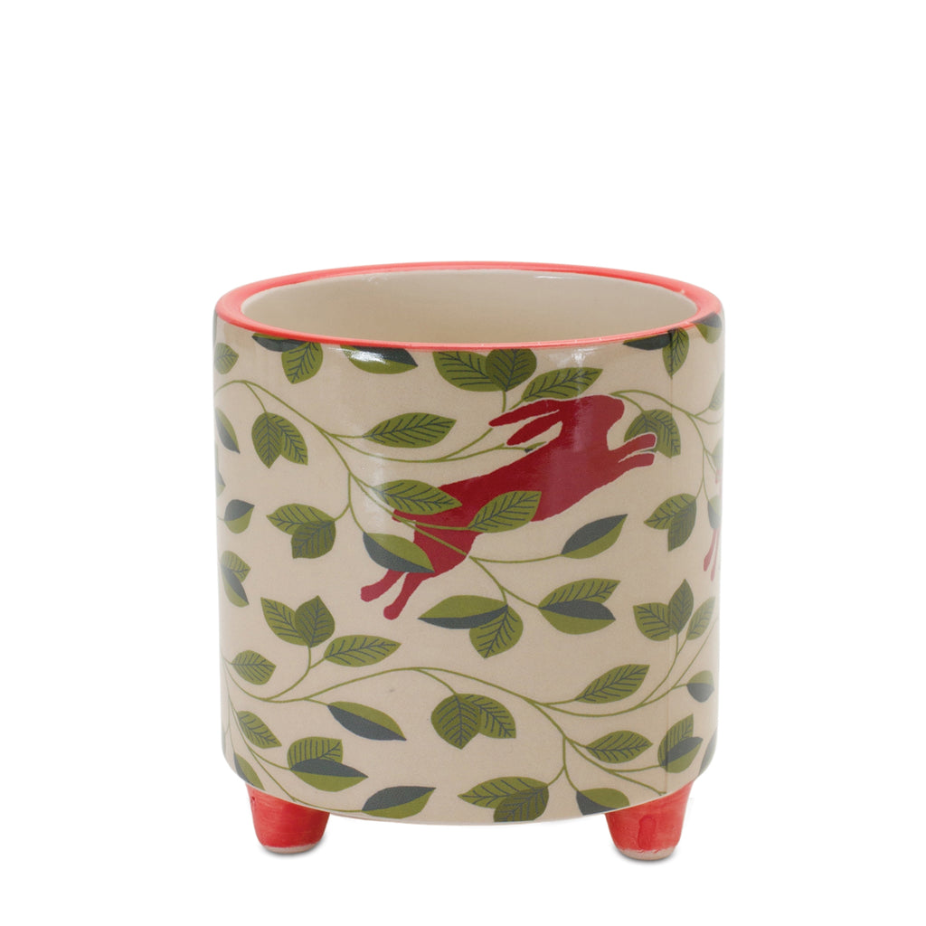 Set of 2 Floral Pots - Bombay Mercantile