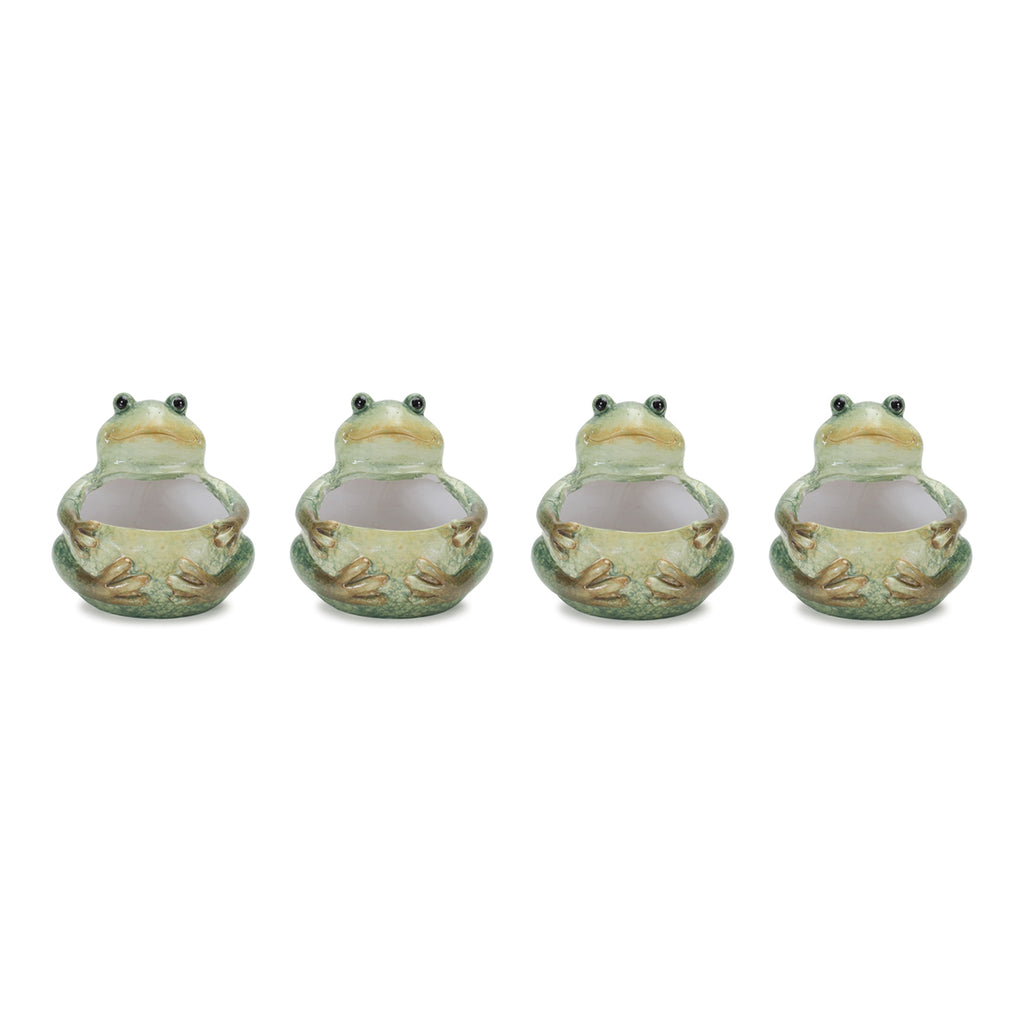 Set of 4 Planter Frog - Bombay Mercantile