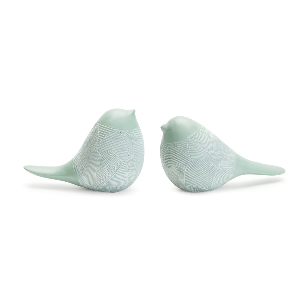 Set of 4, Resin White Birds - Bombay Mercantile