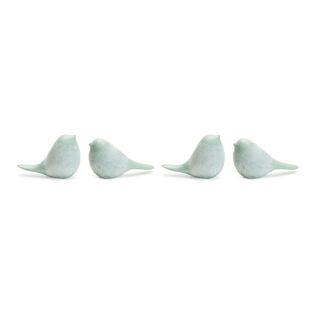 Set of 4, Resin White Birds - Bombay Mercantile