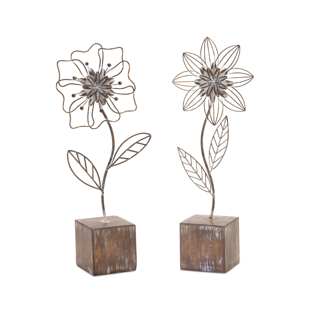 Set of 2 Floral Decor - Bombay Mercantile