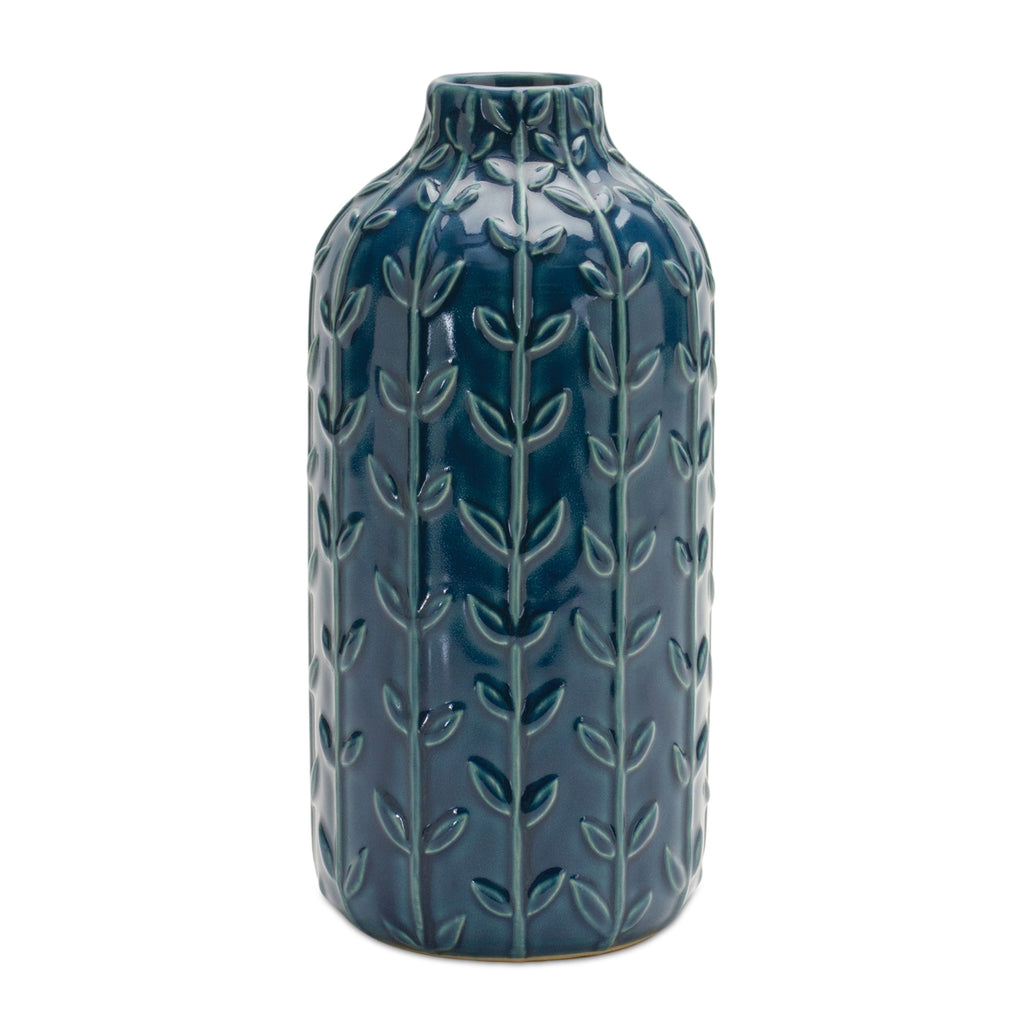 Set of 2, Embossed Creeper Vase - Bombay Mercantile