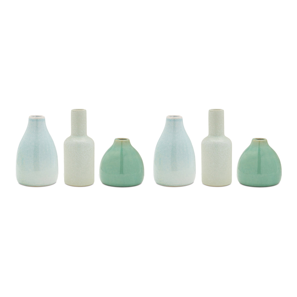 Set of 6 Pestel Shade Vase - Bombay Mercantile