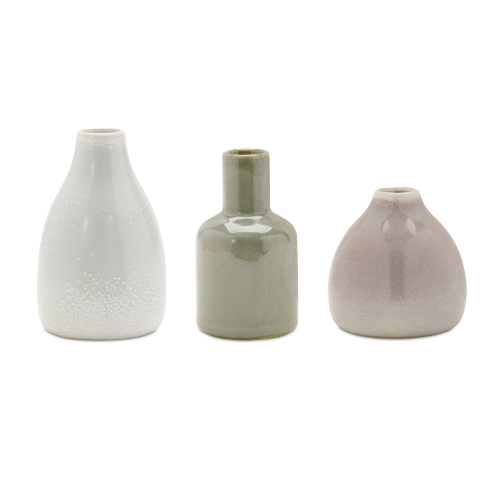 Set of 6 Ceramic vase - Bombay Mercantile