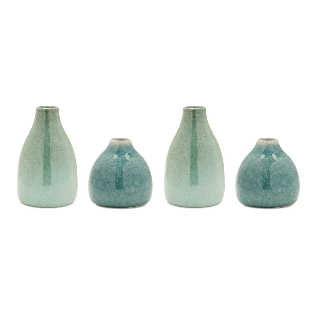 Set of 4 Ceramic Vases - Bombay Mercantile