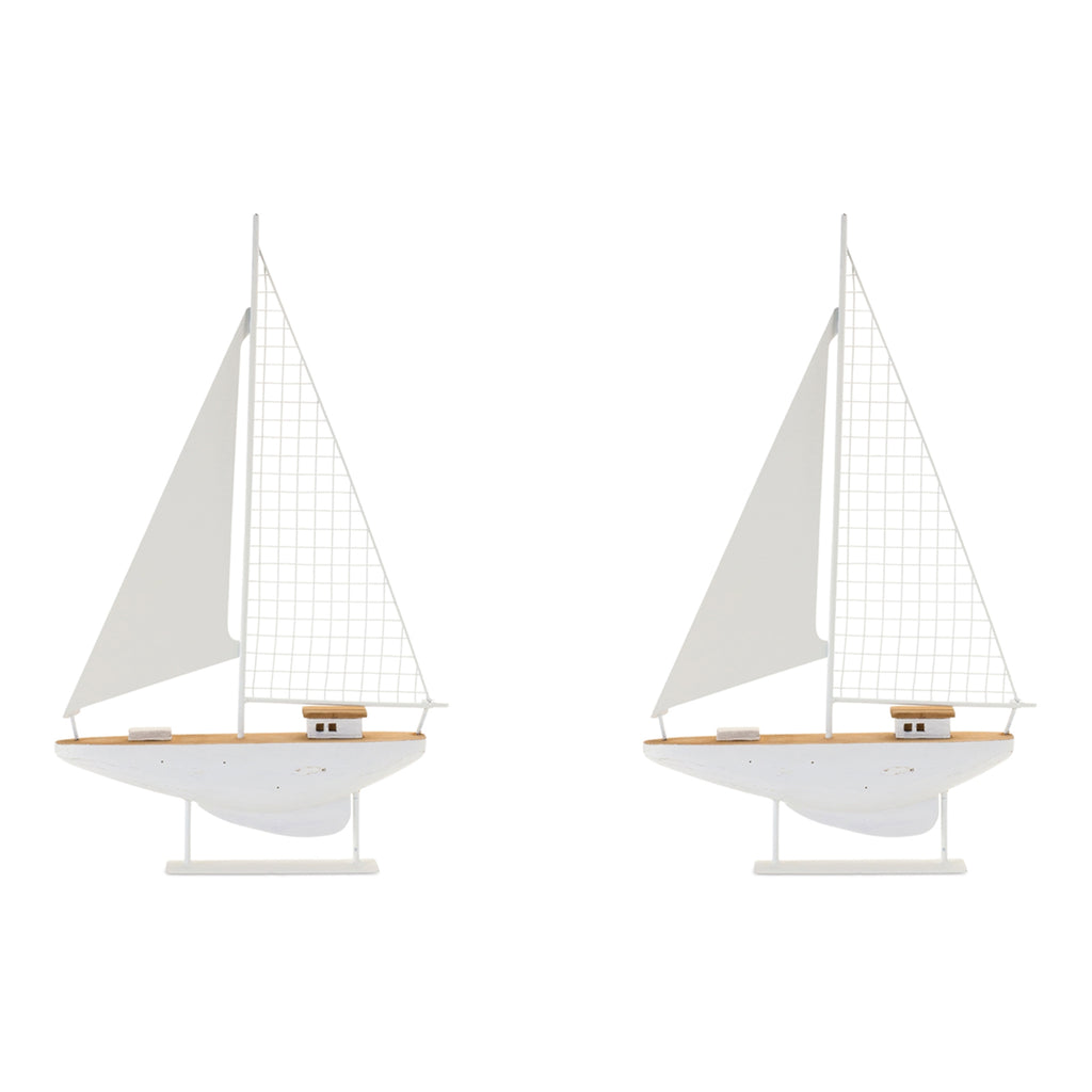 Set of 2 Half N Half Sailboat - Bombay Mercantile
