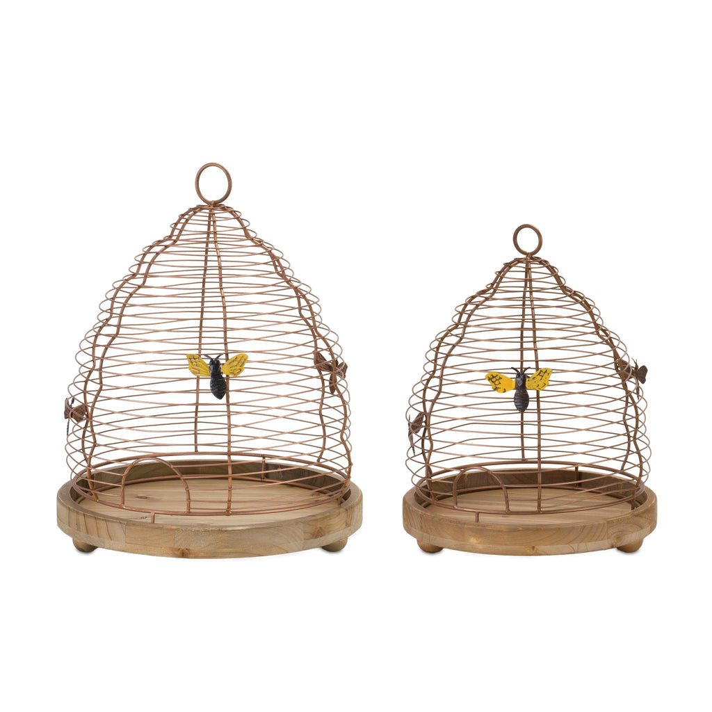 Set of 2 Bee Skep - Bombay Mercantile