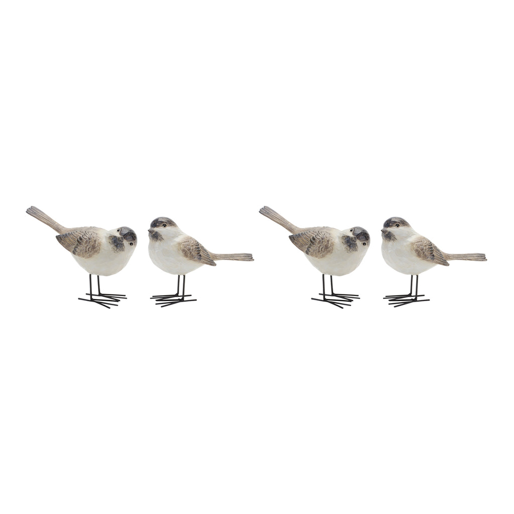 Set of 2 White/ Brown Bird - Bombay Mercantile