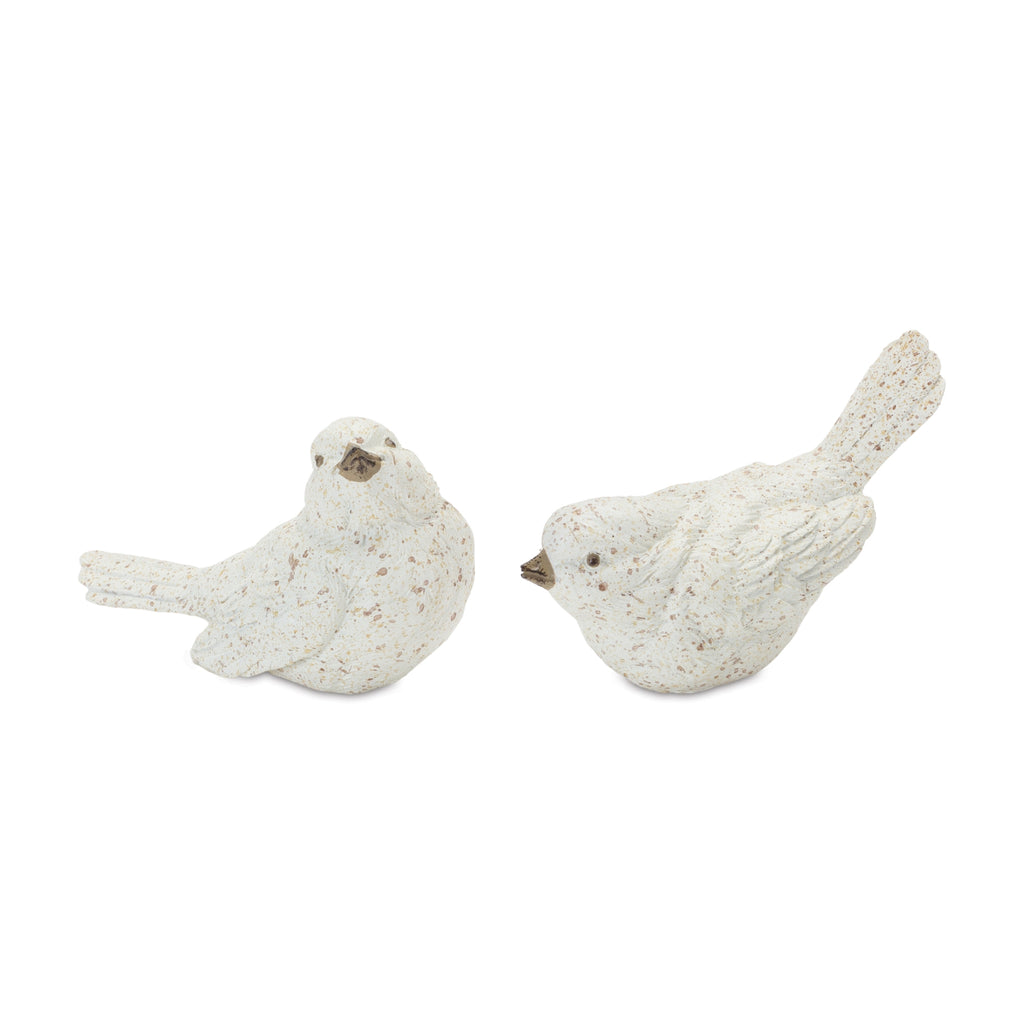 Set of 6 White Bird With Brown Beak - Bombay Mercantile