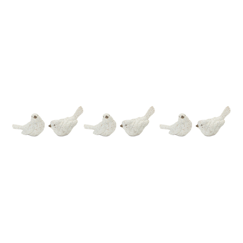 Set of 6 White Bird With Brown Beak - Bombay Mercantile