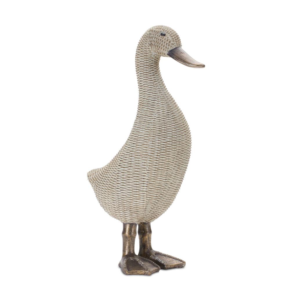 Set of 2 Cane Finished Duck - Bombay Mercantile