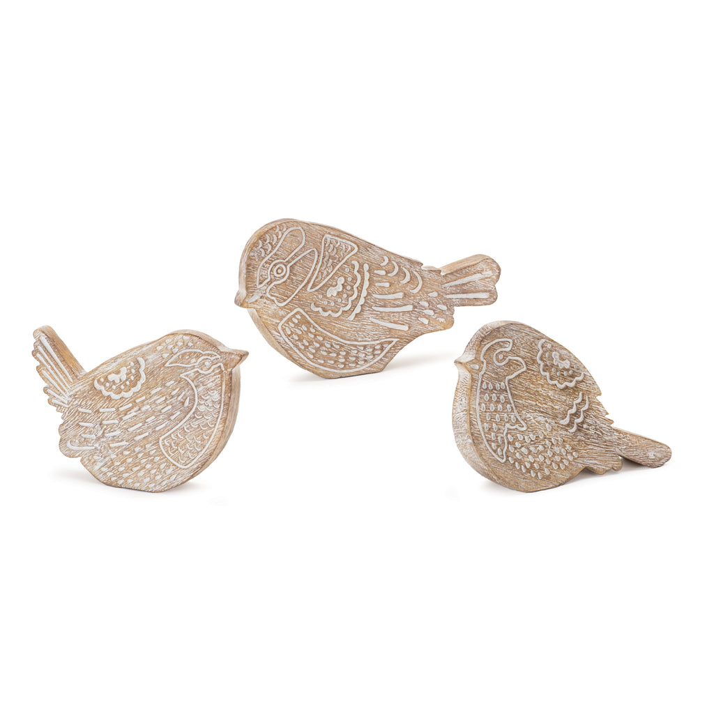 Set of 3, Bird With Embossed Design - Bombay Mercantile