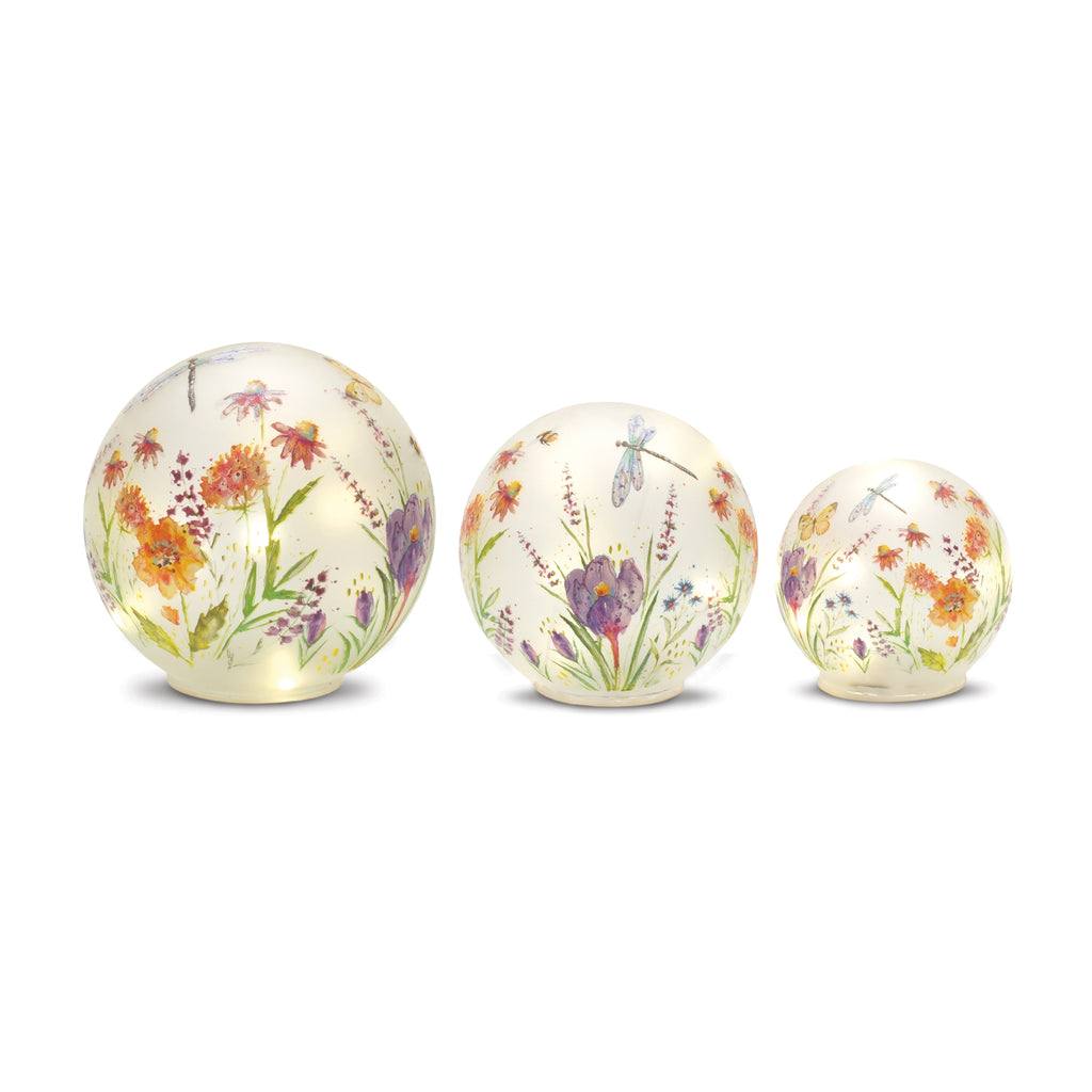 LED Globe, Set of 3 - Bombay Mercantile