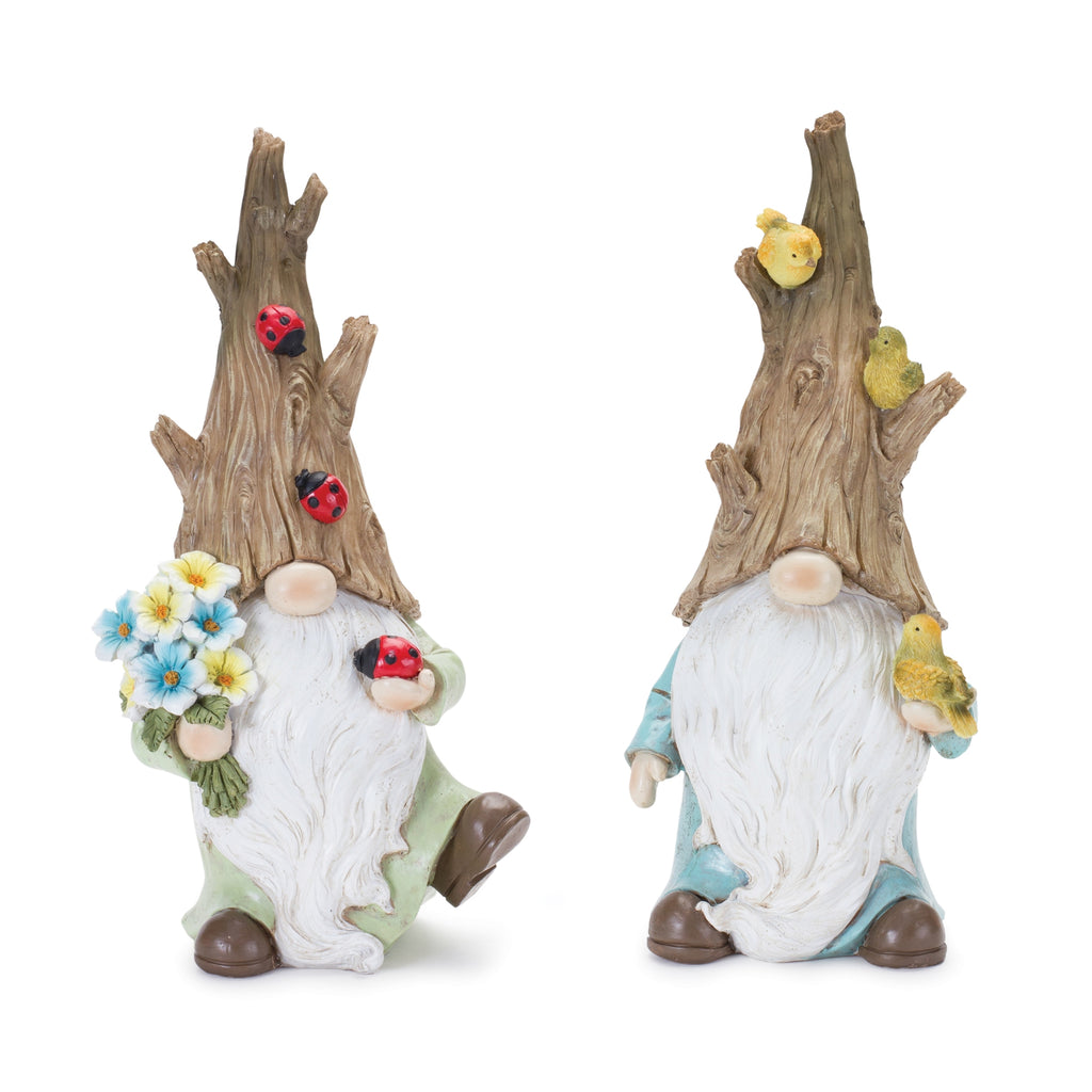Gnome With Bug And Yellow Bird, Set of 2 - Bombay Mercantile