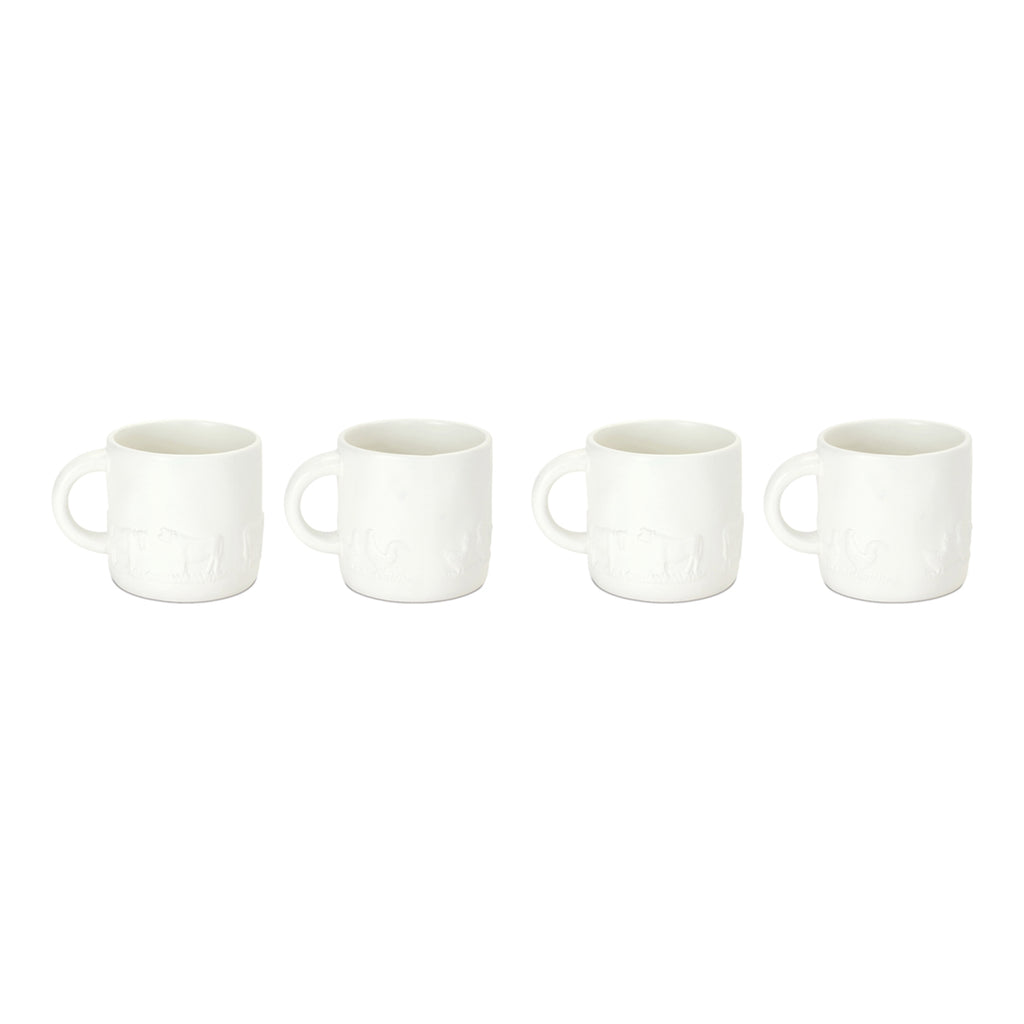 Set of 4 Farm Animal Mug - Bombay Mercantile
