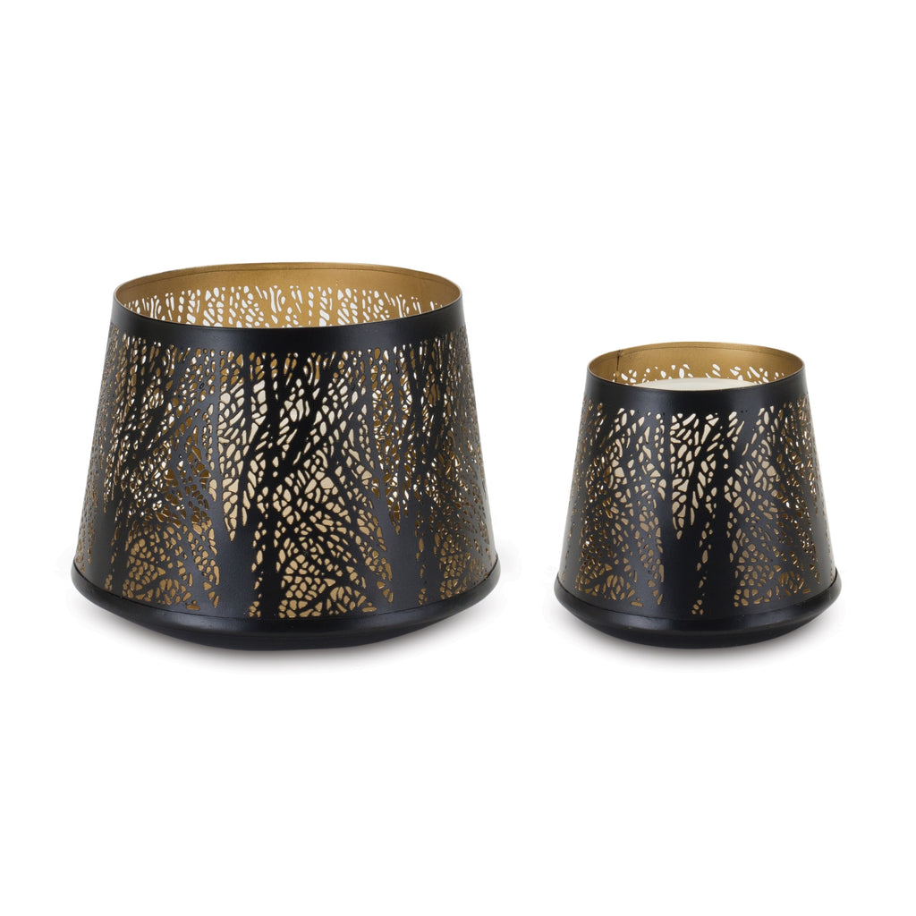 Black Triangular Candle Holder, Set of 4 - Bombay Mercantile