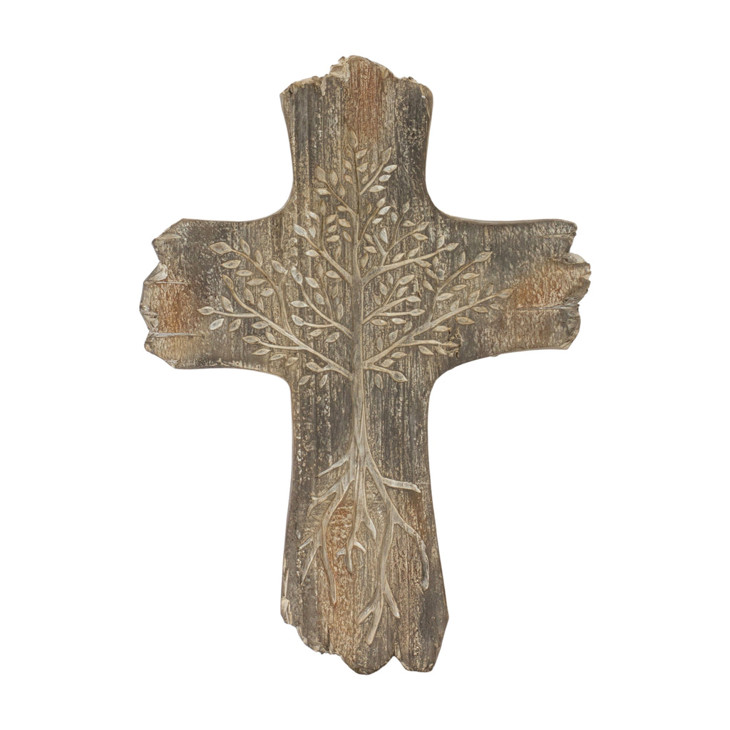 Set of 4 Carved Cross - Bombay Mercantile