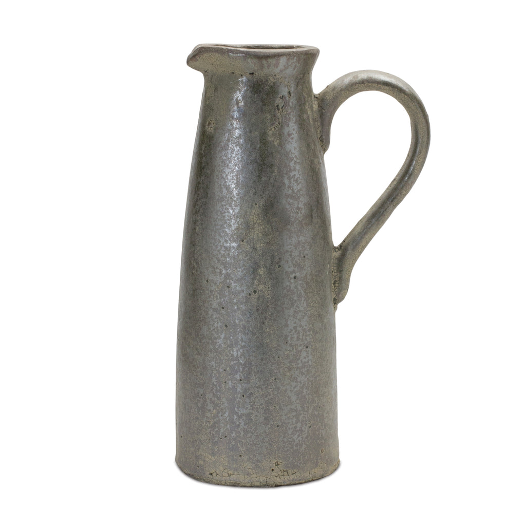Iron Finish Terra cotta Pitcher - Bombay Mercantile