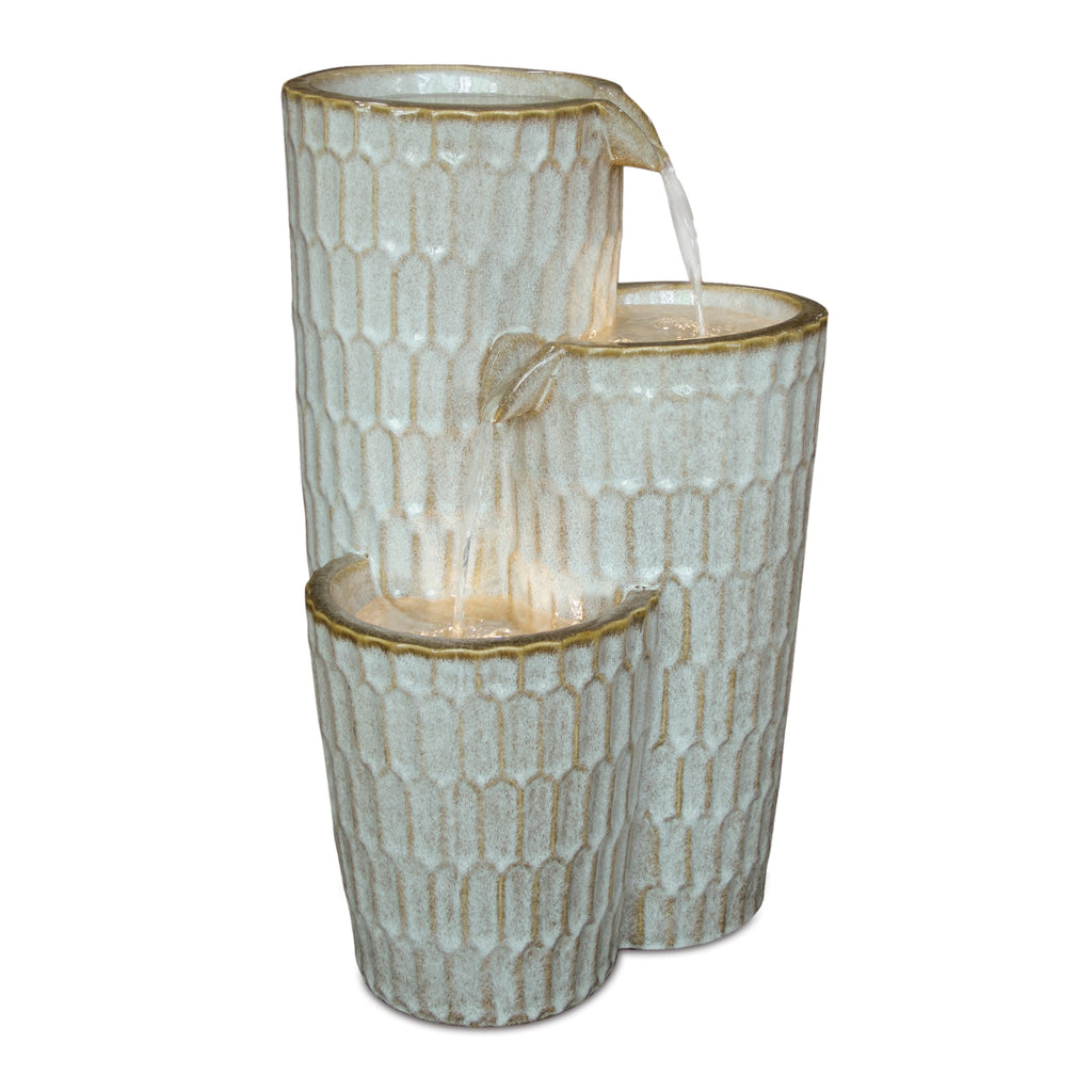 Three Glass Cream Fountain - Bombay Mercantile